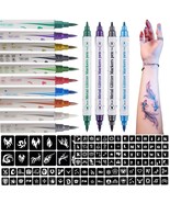 Betytattoo Temporary Tattoo Markers for Skin - Dual-End Tattoo Pens for ... - $22.76