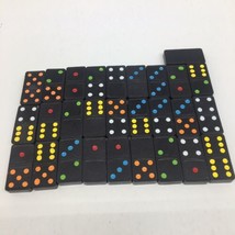 Vintage Whitman Double Six Color Dot Dominoes Complete Except for Direct... - £9.94 GBP