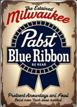 Pabst Blue Ribbon Beer Retro Vintage Sign 8x12 inches  Mancave Garage j - $452.20 MXN
