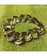 Gold tone double link bracelet - €7,77 EUR