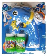 LIGHT UP BLUE DOLPHIN FISH BUBBLE GUN W SOUND toy bottle bubbles maker m... - $12.95 CAD
