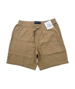 Abercrombie Fitch Mens Brown Relaxed Fit Linen-Blend Pull-On 7&quot; Short - $676.76 MXN