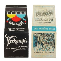 2 Vintage Matchbooks Verkamp&#39;s Grand Canyon Arizona Carlsbad Caverns New Mexico - £7.85 GBP