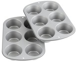 Wilton Recipe Right Non-Stick 6 Cup Jumbo Muffin Pan, 2 count (Pack of 1) - £30.27 GBP