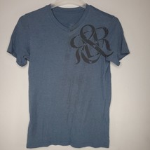 Rock Republic Mens Shirt Large Blue VNeck Pullover Short Sleeve - $11.60