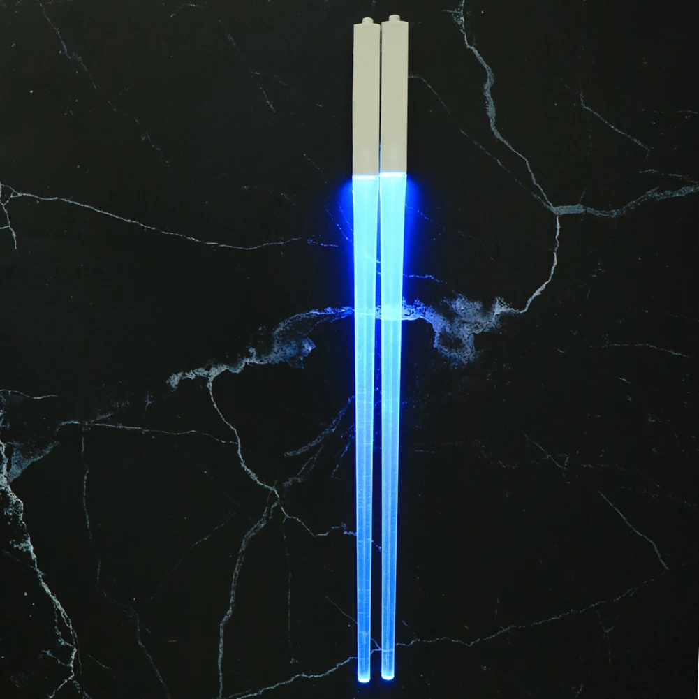 1 Pair LED Lightsaber Chopsticks Light Glowing B Chopping Stick Reusable Sushi G - £19.30 GBP