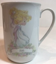 Precious Moments Cup Enesco Sue Personalized Name Porcelain Coffee Mug 1989 - $20.79