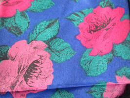 Dominique Martine Paris Vintage Scarf Polyester Pop Art Roses Made in Bo... - $18.99