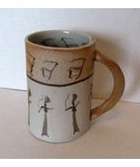 Art Pottery: Cave Art Inspired Stoneware Mug - £17.57 GBP