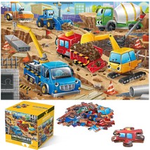 Jumbo Floor Puzzle For Kids,Construction Site Jigsaw Large Puzzles,48 Pi... - $47.99