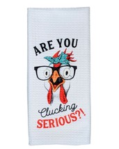 Are You Clucking Serious Funny Chicken Gift - Waffle Weave Kitchen Towel - £6.79 GBP
