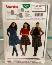 Burda 7720 Skirt Patten In Sizes 6, 8, 10, 12, 14, I6 Pre-Owned Uncut Item - $7.91