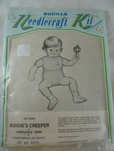 Vintage Unopened Bucilla Needlecraft Kit #8104 Kiddie&#39;s Creeper baby outfit 12mo - £11.86 GBP
