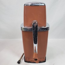 Vintage 1950s Swing-A-Way Table Hand Crank Ice Crusher Chocolate Brown - $30.86