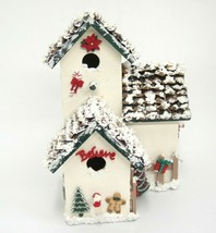 Christmas Decorative Bird House Pine Cone Shingles Believe 4 Perches Han... - £14.04 GBP