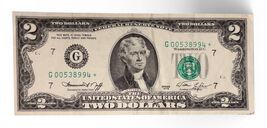 1976 STAR NOTE $2 TWO DOLLAR BILL Low Serial Number Lightly Circulated 0... - $37.61