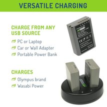 Wasabi Power Battery (2-Pack), Dual Charger For Olympus Bls-5, Bls-50, Ps-Bls5,  - £38.99 GBP