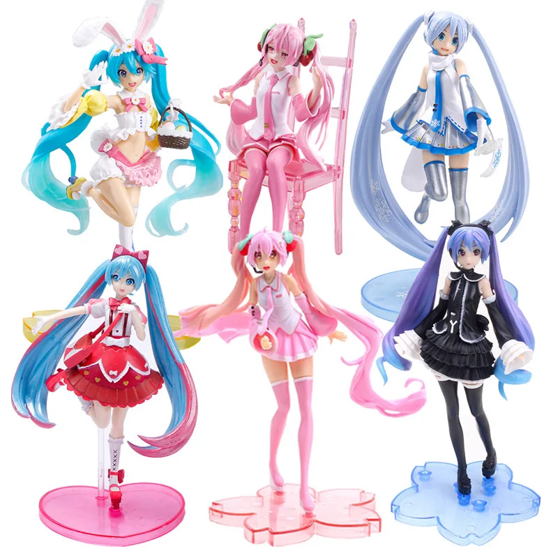 Ction figures pink sakura ghost kawaii girl pvc action figures model collecting desktop thumb200