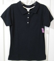 Nwt Goodies U.S.A. Girl&#39;s Ss Black Polo Shirt, Xl - £4.35 GBP