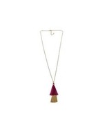 Lily Sky Gold Tone Sky Tassel Necklace + Ears Jewelry Set Fashion Boho New