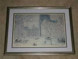 Ap Artist Proof The Plaza 5TH Avenue Park New York Alex Schloss Signed Print Art - £157.32 GBP