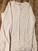 Men&#39;s Arizona Long Sleeve Henley Shirt Size M - $8.99