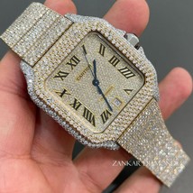 VVS Moissanite Diamond Fully Iced out Diamond Watch Steel Body Automatic... - $1,714.65