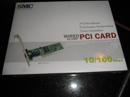 SMC Networks EZ Fast Ethernet PCI Card 10/100 Mbps 32-Bit (SMC1244TX-1) ... - $14.85