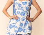 Davi &amp; Dani Carleen Floral Print Romper Blue - $57.00