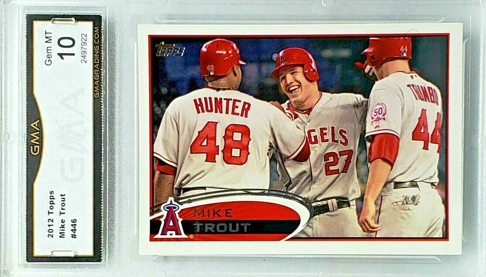 Primary image for GRADED 10!  MIKE TROUT ROOKIE 2012 TOPPS BASEBALL #446 ANGELS ALL-STAR 3X MVP
