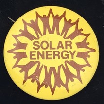 Solar Energy Action 1978 Pin Button Vintage Pin back Awareness Green Pow... - £9.42 GBP