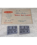 THE BEACH BOYS 1965 CONCERT TICKET STUBS COW PALACE BRIAN DENNIS WILSON ... - £119.73 GBP