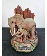 Walt Disney World Animal Kingdom Elephant &amp; Baby Figurine Statue 7&quot; Tall - $647.71 MXN