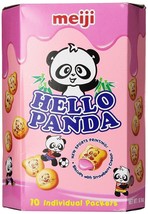MEIJI Hello Panda Cream Cookie Strawberry Flavor Family Pack  - 9.1oz(10 packs) - $14.36