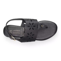 LC Lauren Conrad Jarrah Women&#39;s Floral Thong Sling Back Sandals Black Si... - £18.05 GBP