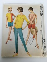 McCalls Sewing Pattern 5907 Sportswear Overblouse Pants Shorts UC 12 Vtg 1960s - £15.73 GBP