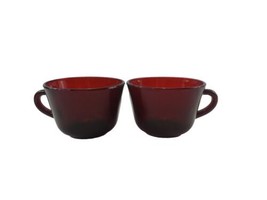 2 Vintage Anchor Hocking Royal Ruby Red Glass Punch Cups - $6.46