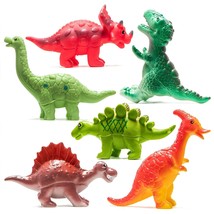 Prextex Dinosaur Baby Bath Toys 6 Piece Set for Baby and Toddler Bathtub Water S - £15.79 GBP