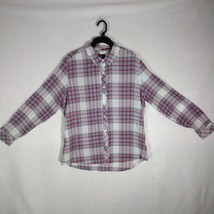 New Button Down Womens Shirt, Red And White, By North River, Size Xl - £14.88 GBP