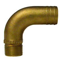 GROCO 1/2&quot; NPT x 3/4&quot; ID Bronze Full Flow 90 Elbow Pipe to Hose Fitting [FFC-500 - £8.49 GBP