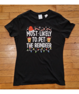 Most Likely To Ride Reindeer Christmas Funny Family Matching T Shirt Men - €11,76 EUR