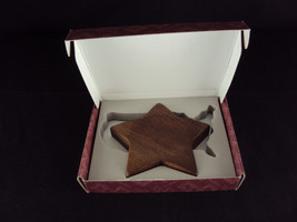 Paper Weight ~ Woodessen ~ Walnut, Solid Wood, Star Shape, Gift Box, Fre... - $9.95