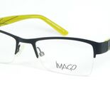 iMAGO LOA col. 10 MATTE BLACK /GREEN EYEGLASSES GLASSES METAL FRAME 49-1... - $87.08