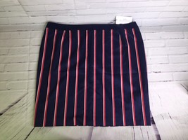Blue Vertical Striped Print VIOLETA By Mango Plus Size 20 Stretch Pencil Skirt - £27.69 GBP
