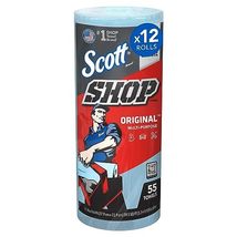 Scott Blue Shop Towels 75147, 55 Sheets/Roll, 12 Rolls/Carton - £26.41 GBP