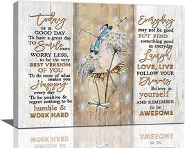Mothers Day Gifts for Mom Women Her, Farmhouse Wall Art Dragonfly Inspirational  - £29.38 GBP