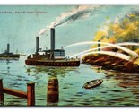 Fuoco Barca Nuovo Yorker New York Città Ny 1909 DB Cartolina P26 - $5.08