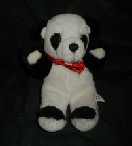 11" Vintage Mary Meyer Black & White Panda Bear Heart Stuffed Animal Plush Toy - $28.50