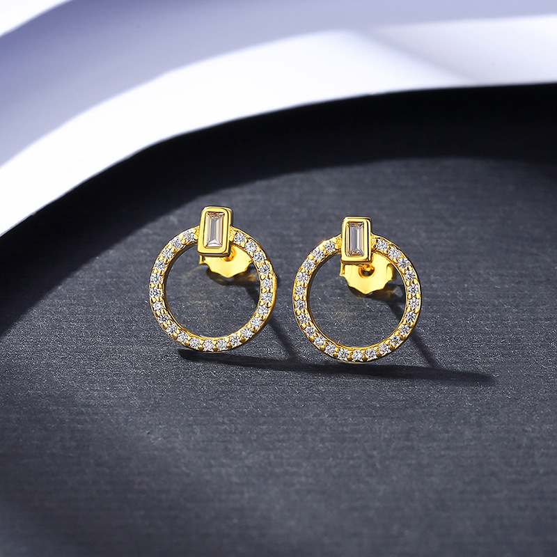 Primary image for Japanese And Korean S925 Stud Earrings Silver Earrings Design Simple Niche Geome