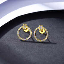 Japanese And Korean S925 Stud Earrings Silver Earrings Design Simple Niche Geome - £16.66 GBP
